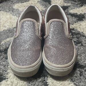 Sparkly Pink Kids Slip-On Shoes